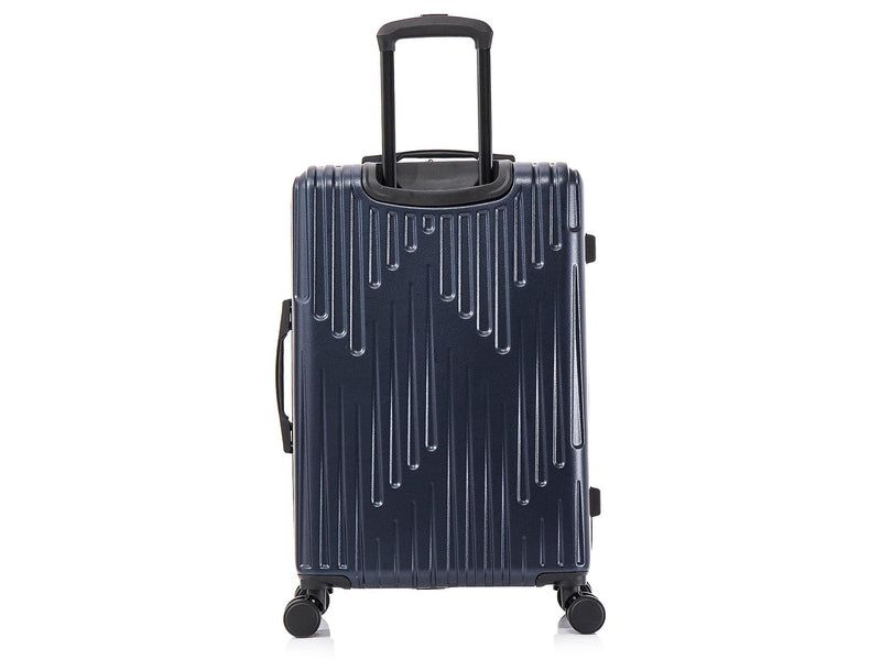 InUSA Drip 24" Hardside Suitcase, 4-Wheeled Spinner, TSA Checkpoint Friendly, Blue (IUDRI00M-BLU)