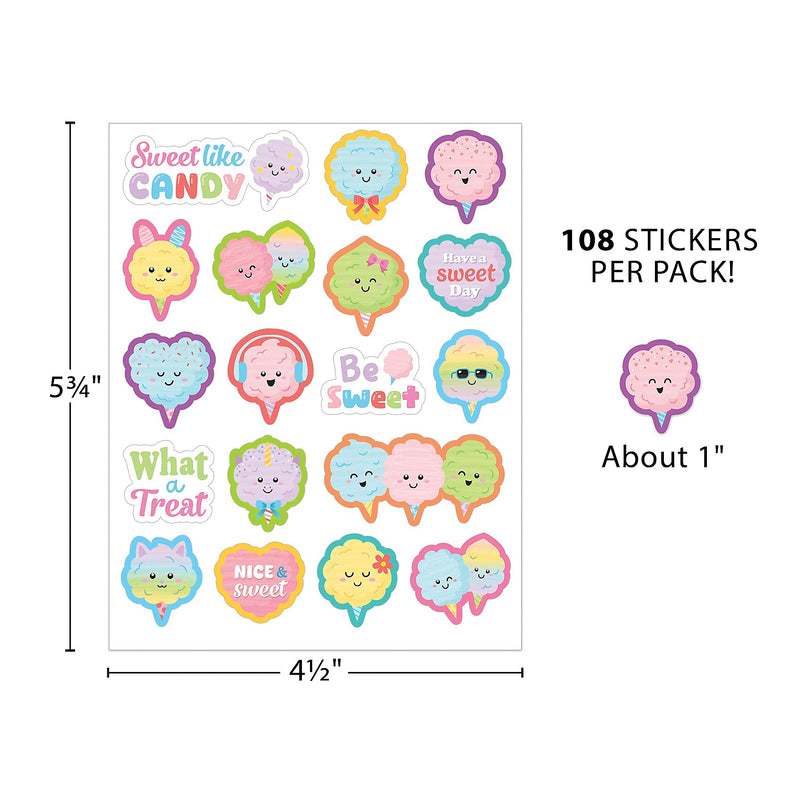 Teacher Created Resources Cotton Candy Smelly Stickers, Multicolored, 108/Pack, 6/Packs/Bundle (TCR9455-6)