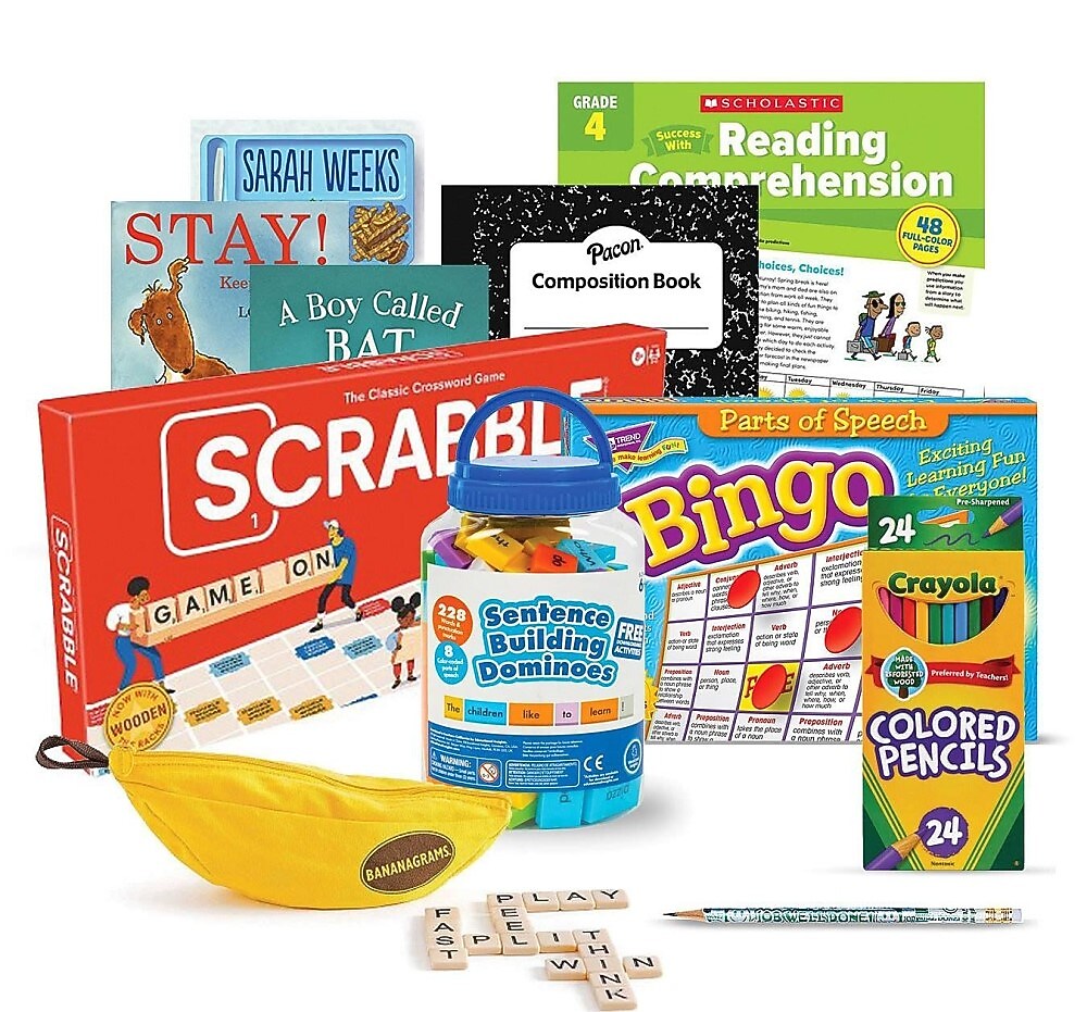 S&S Family Engagement Take Home Bags Literacy Grades 4-5, Assorted Colors (BK7053G003)
