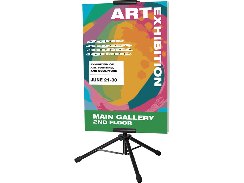 Excello Global Products Blank Indoor/Outdoor Floor Sign, 13" x 86", Black (EGP-HD-0523)
