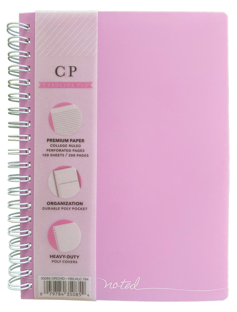Carolina Pad Noted Professional Notebook, 5.25" x 7", College Ruled, 100 Sheets (35083)