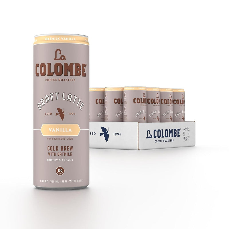 La Colombe Draft Oatmilk Vanilla Latte Caffeinated Cold Brew Coffee, Medium Roast, 11 oz., 12/Carton (LCT02584)