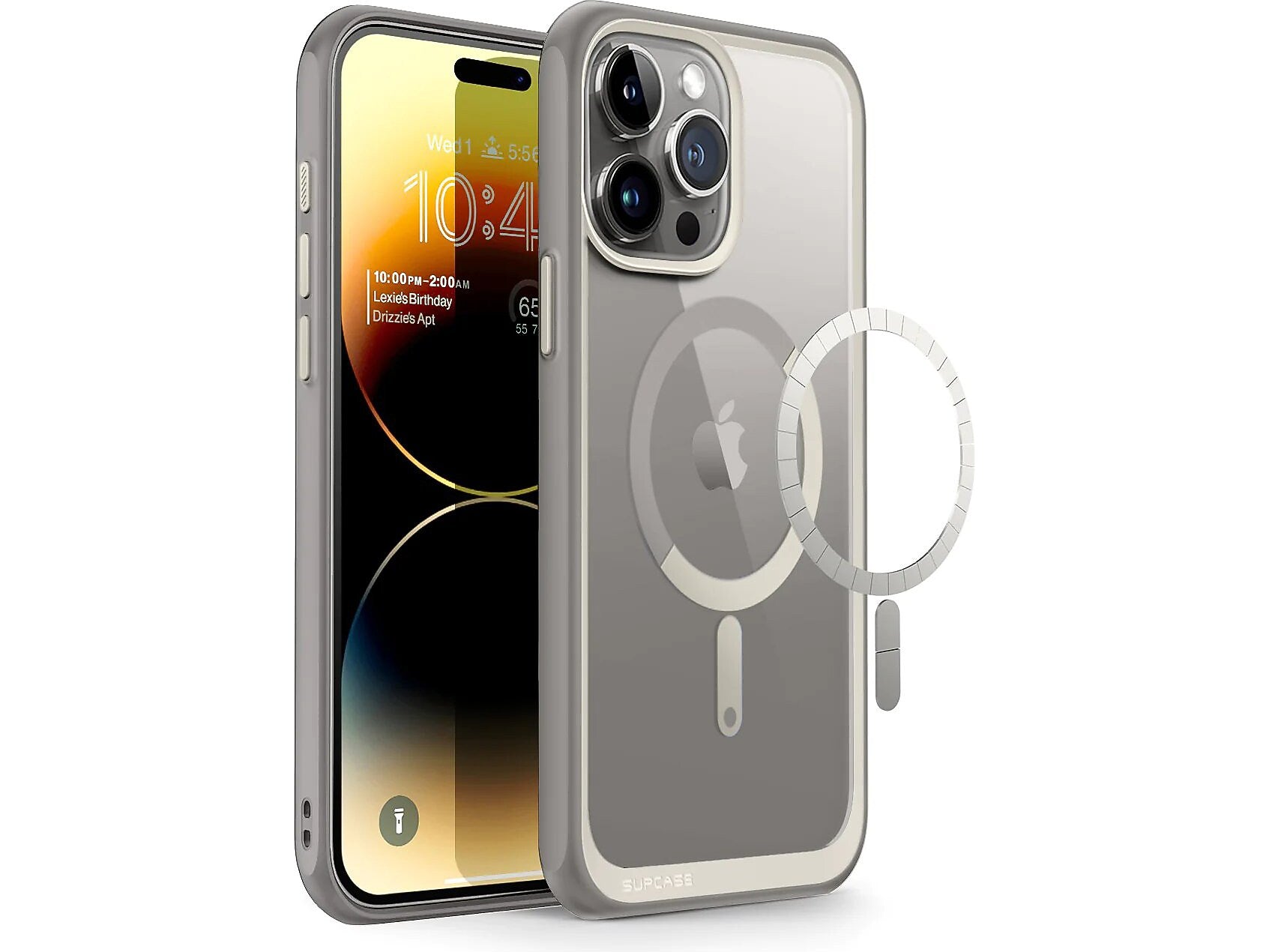 SUPCASE Unicorn Beetle Slim MagSafe Phone Case for iPhone 15 Pro, Gray (SUP-iPhone2023Pro-6.1-UBMag-Gray)