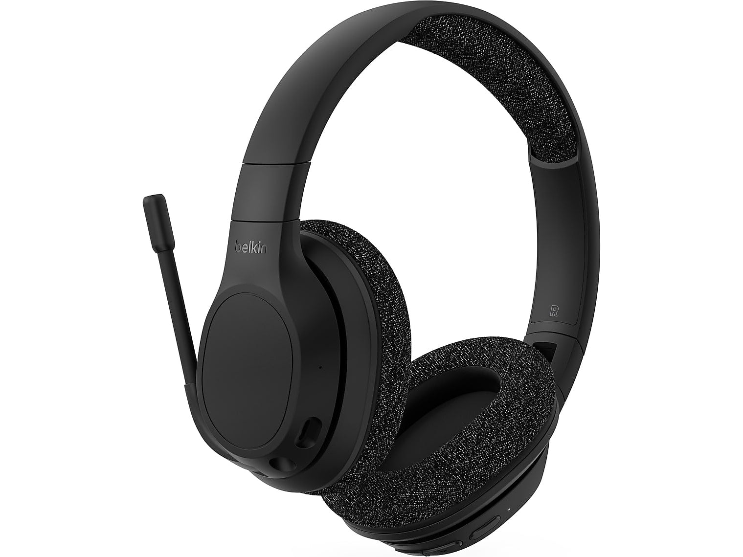 Belkin SoundForm Adapt Noise Canceling Bluetooth Headset, USB-C/3.5 mm (AUD005BTBLK)