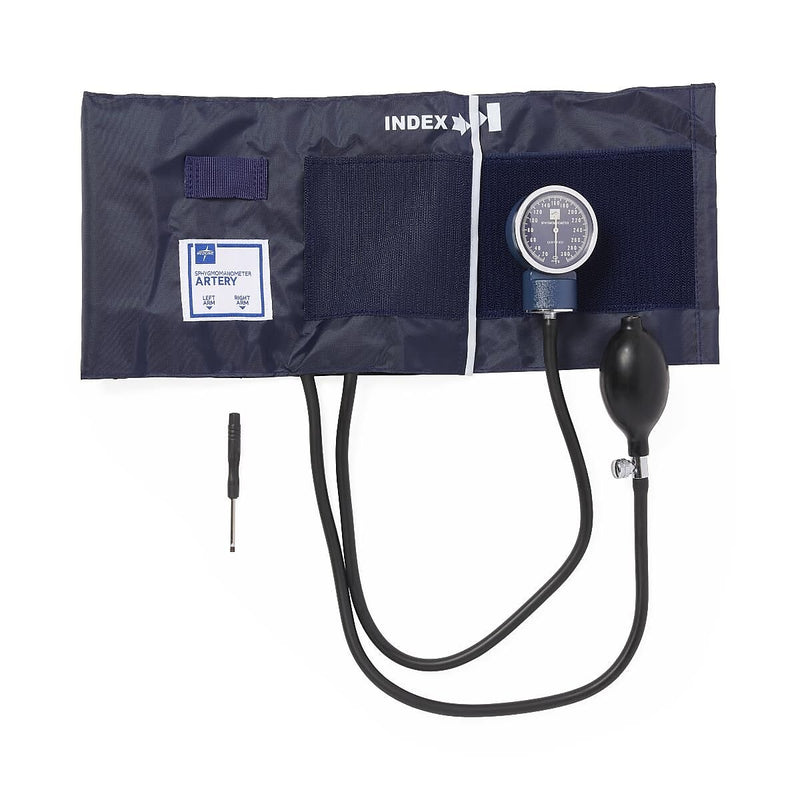 Medline Premium Handheld Aneroid Sphygmomanometer, Adult, Large (MDS9413)