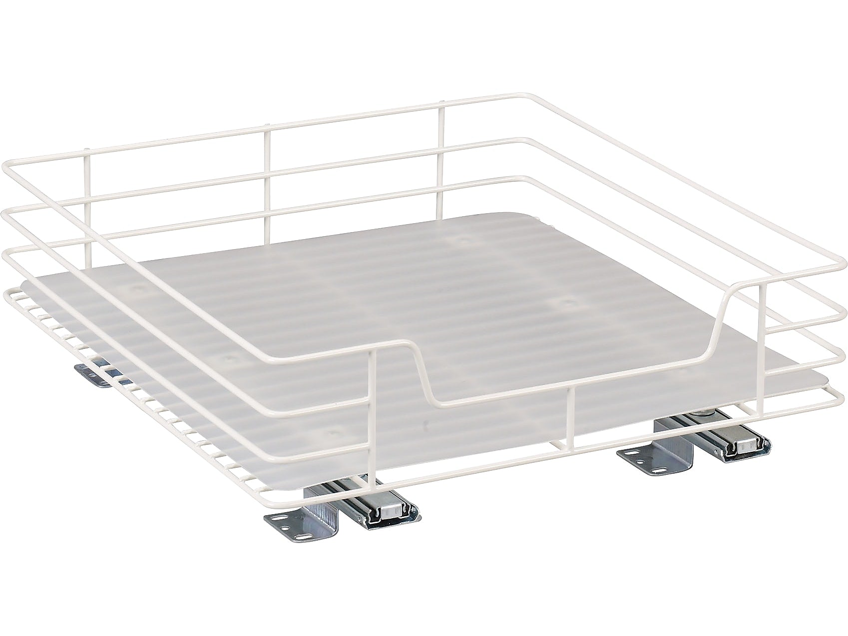 Household Essentials Glidez Steel Storage Organizer, White (1516-1)