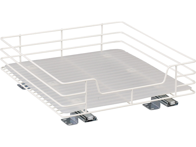 Household Essentials Glidez Steel Storage Organizer, White (1516-1)