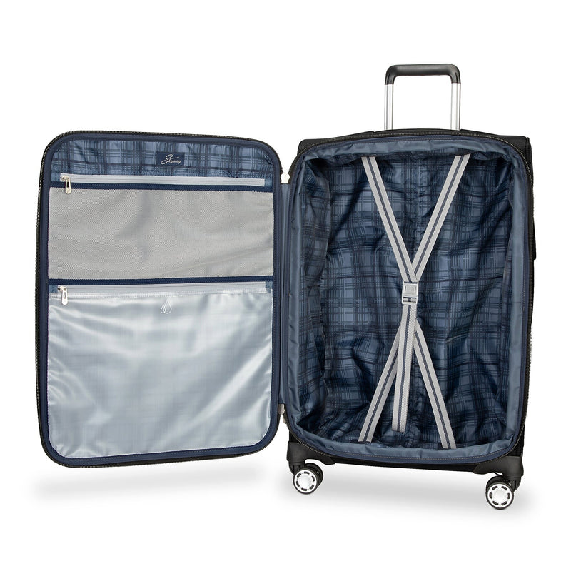 Skyway Luggage Sigma 7.0 24" Suitcase, 8-Wheeled Spinner, Black (177-24"001-4VP)