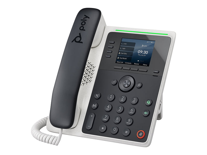 Poly Edge E200 Corded Conference Telephone, Black/White (2200-86990-025)