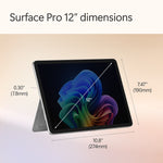 Microsoft Surface Pro 12", Copilot+ PC, Snapdragon X Plus, 16GB RAM, 512GB UFS,  16 Hour Battery, Windows 11 Home, Platinum