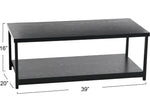 Household Essentials Jamestown 39.4"W x 19.7"D Laminate Coffee Table, Black Oak/Black (8176-1)