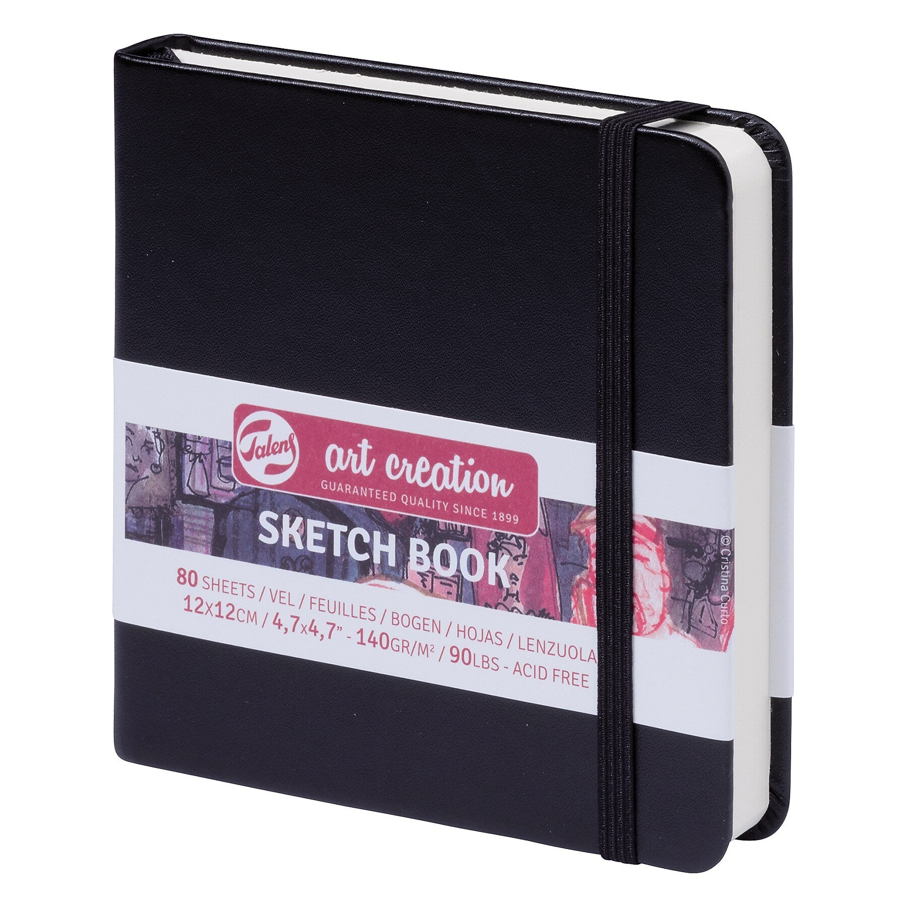 Talens Art Creation 4.7" x 4.7" Sketch Book, 80 Sheets/Book, 5/Bundle (TLN9314004M-5)