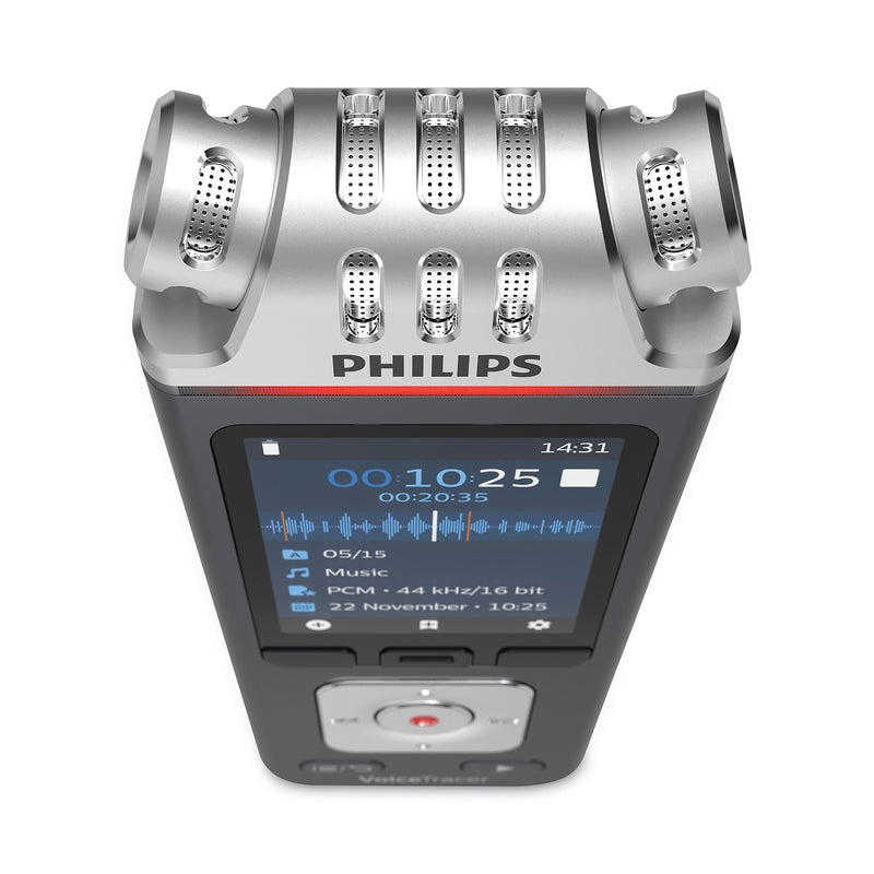 Philips Voice Tracer DVT7110 Digital Recorder, 8 GB, Black (PSPDVT7110)