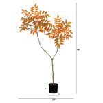 Nearly Natural 4' Autumn Minimalist Sumac Artificial Fall Tree (T4828)