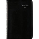 2026 AT-A-GLANCE DayMinder 5" x 8" Daily Appointment Book, Faux Leather Cover, Black (G100-00-26)