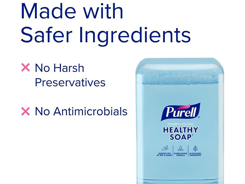 PURELL HEALTHY SOAP Foaming Hand Soap Refill for ES10 Dispenser, 1200 ml, 2/Carton (8385-02)