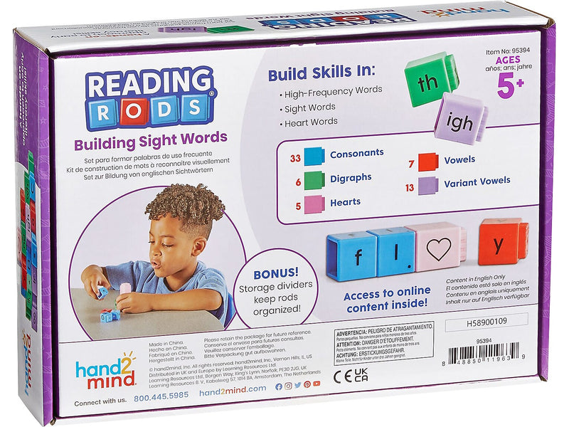 hand2mind Reading Rods Building Sight Words (95394)