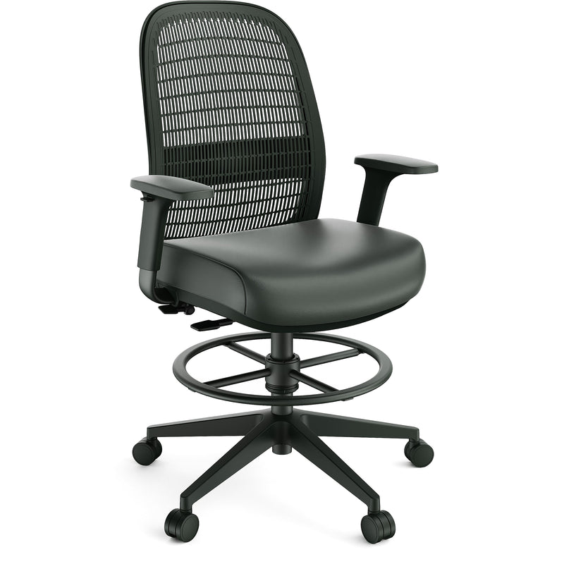 Workplace2.0 Health™ Bedford Polyurethane/Nylon Task Stool, Black (WP62575)