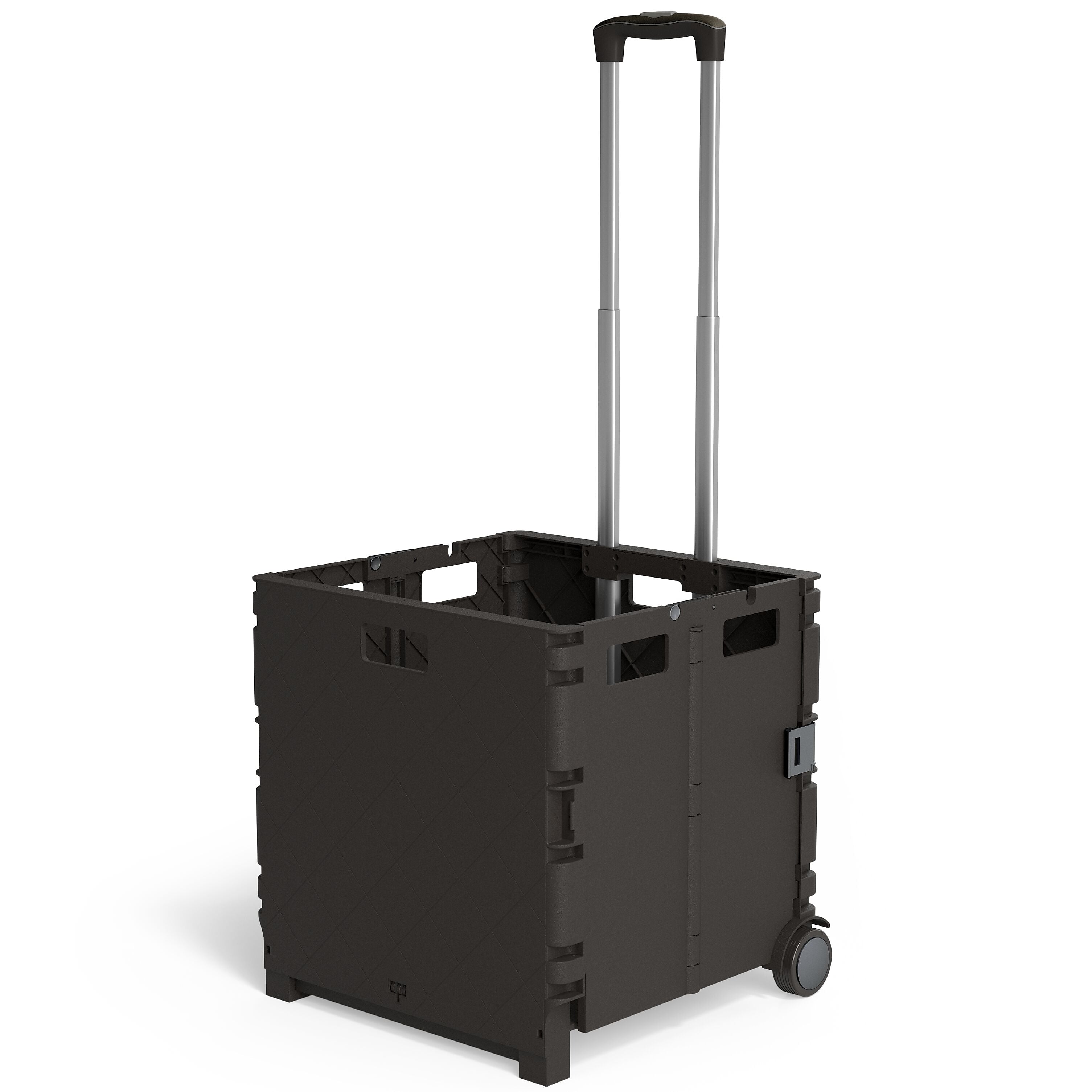Staples Plastic/Poly Mobile Utility Cart with Dual Wheel, Black (ST60714-CC)