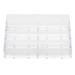 Deflect-O 8-Compartment Business Card Desktop Holder, 400-Card Capacity, Clear (70801)