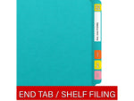 Medical Arts Press Heavy-Duty End Tab File Folder, Straight Cut, Letter-Size, Light Blue, 40/Box (S-09458-LBL)