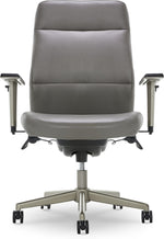 La-Z-Boy Baylor Ergonomic Faux Leather Swivel Executive Chair, Gray (CHR10085C)