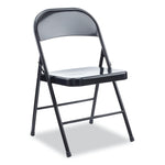 Alera Metal Office Folding Chair, Black, 4/Carton (ALECA941)