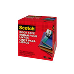 Scotch Book Transparent Clear Tape, 4" x 15 yds., 3" Core, Transparent (8454)
