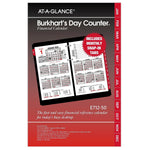 2026 AT-A-GLANCE Burkhart's Day Counter 7.5" x 4.5" Daily Calendar Refill Pages, White/Black (E712-50-26)