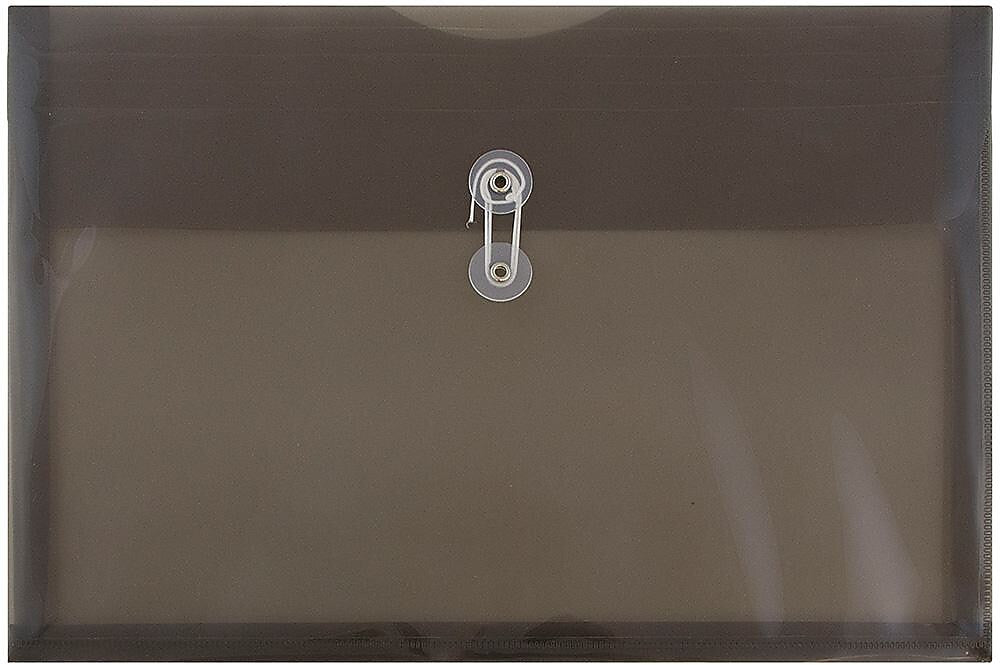 JAM Paper Premium Plastic Document File, Legal, Gray, 3/Pack (219B1SMX3)