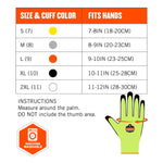 Ergodyne ProFlex 7021 Hi-Vis Nitrile Coated Cut-Resistant Gloves, ANSI A2, Wet Grip, Lime, Medium, 1 Pair (17963)