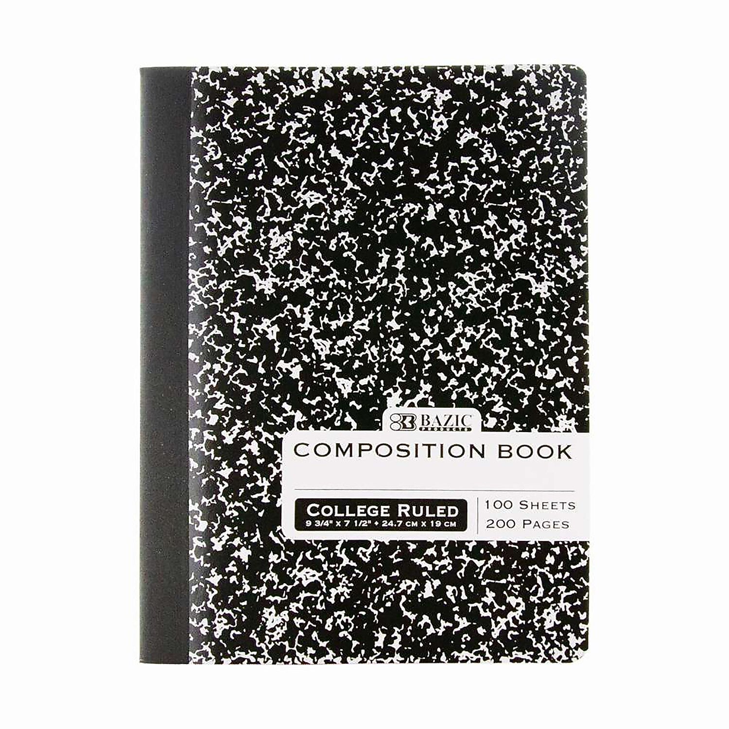 Bazic 1-Subject Composition Notebooks, College Ruled, 100 Sheets, Multicolor, 12/Bundle (BAZ5050-12)