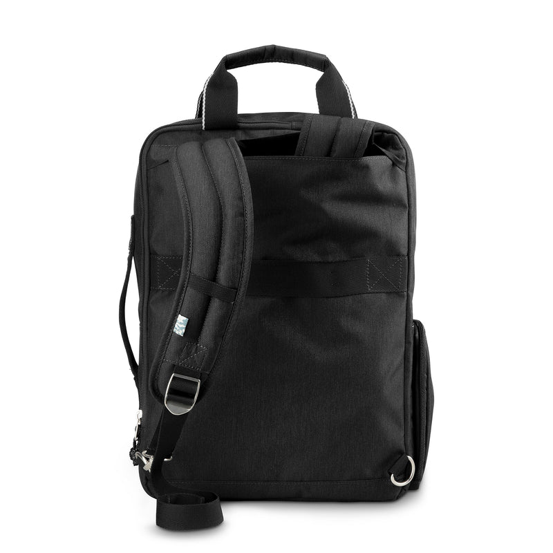 Skyway Luggage Rainier Deluxe Laptop Backpack, Crater Black (505-17-001-BKP)