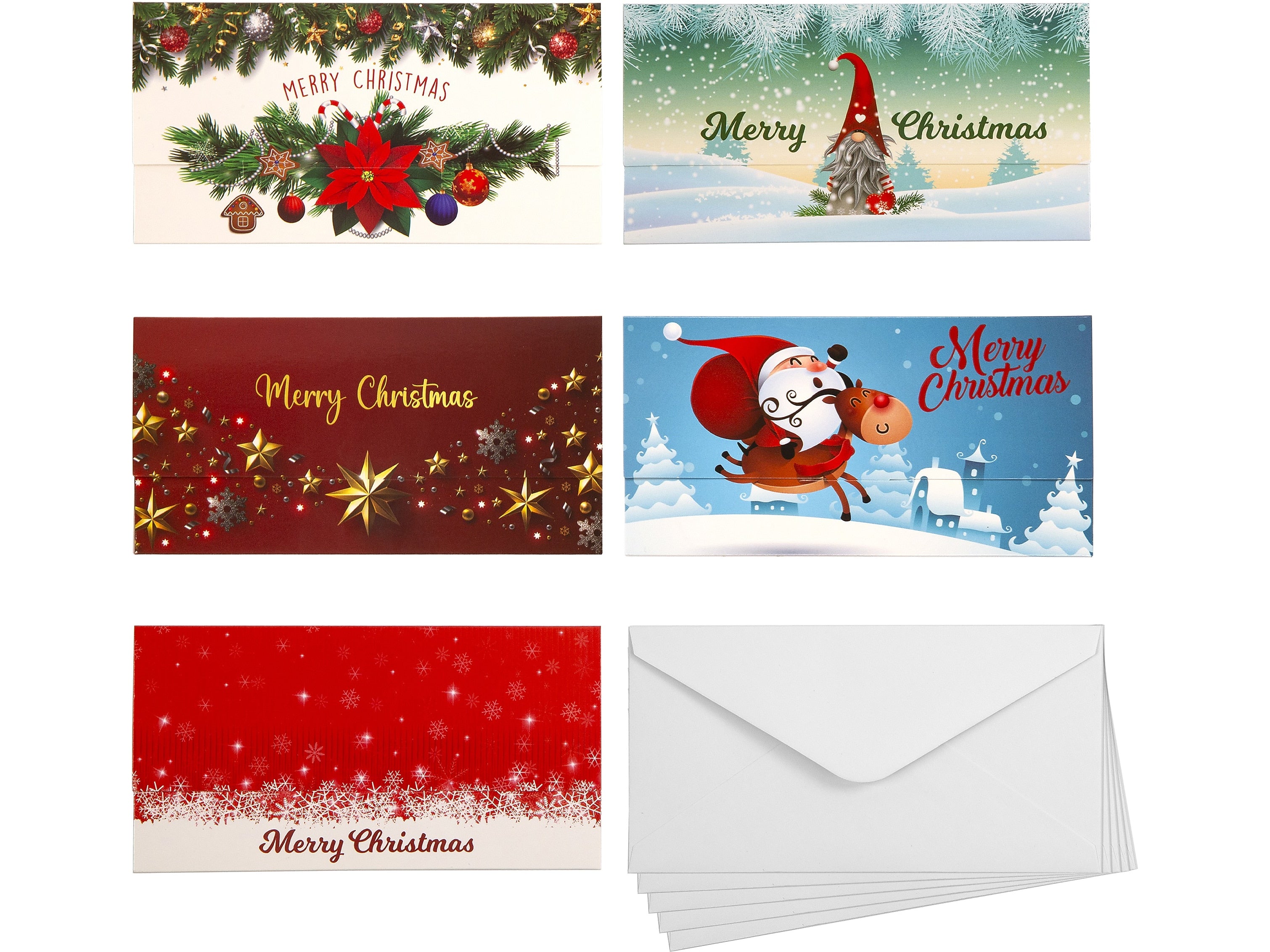Better Office Money Christmas Cards, 6.25" x 3.25", 20/Pack (64657-20PK)