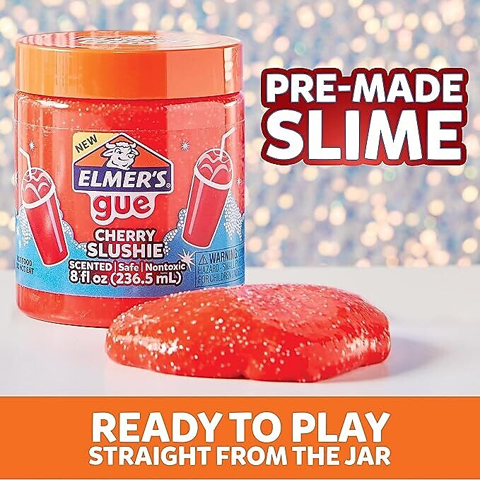 Elmer's Gue Premade Slime Variety Pack, Assorted Colors, 4/Pack (2152005)