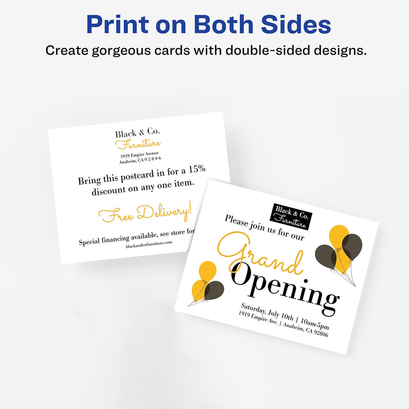 Avery Postcards, Textured White, 4.25" x 5.5", Inkjet, 120/Pack (03380)