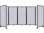 Versare The Room Divider 360 Freestanding Folding Portable Partition, 72"H x 168"W, Marble Gray SoundSorb Fabric (1932101)