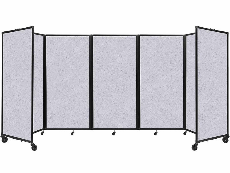Versare The Room Divider 360 Freestanding Folding Portable Partition, 72"H x 168"W, Marble Gray SoundSorb Fabric (1932101)