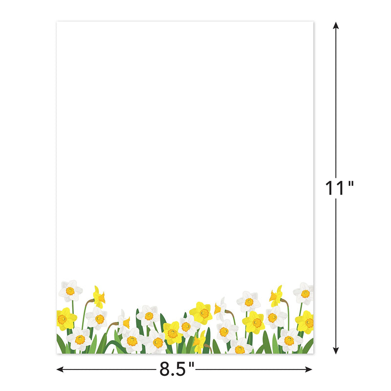 Great Papers Daffodil Meadow Delight Everyday Letterhead, Multicolored, 50 Sheets/Pack (2025005)