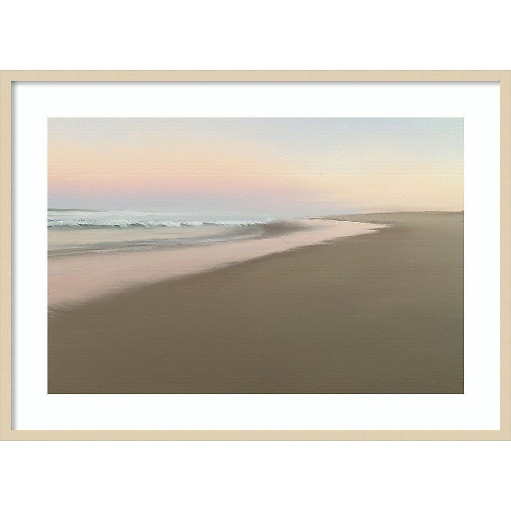 Amanti Art Soft Beach Embrace by JL Design Wood Framed Wall Art Print, 41" x 30" (A42675537347)
