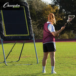 Champion Sports Deluxe Steel Lacrosse Ball Rebounder, Black (CHSLBT43)