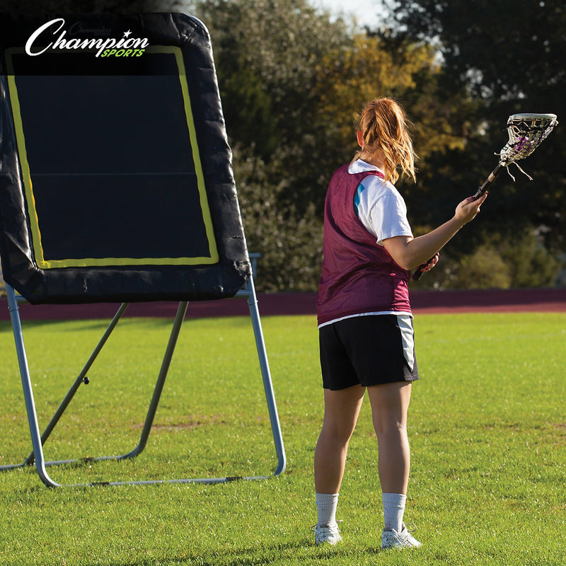 Champion Sports Deluxe Steel Lacrosse Ball Rebounder, Black (CHSLBT43)