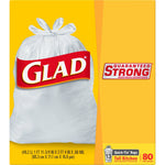 Glad Quick-Tie Tall 13 Gallon Kitchen Trash Bags, 80/Box (60034)