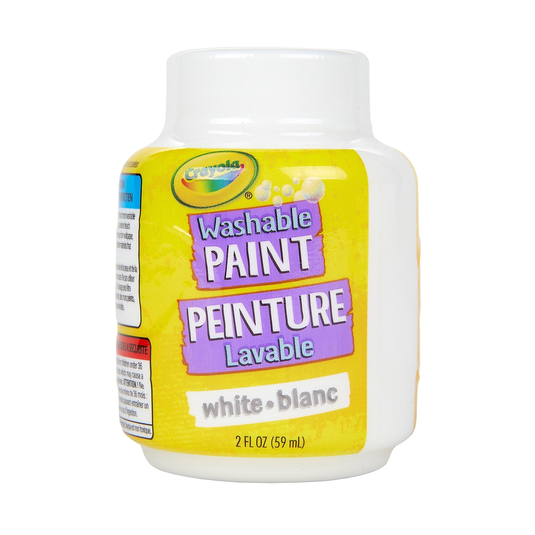 Crayola Washable Kid's Paint, White, 2 oz., 12/Bundle (BIN542853-12)