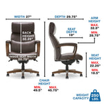 La-Z-Boy Greyson Ergonomic Bonded Leather Swivel Executive Chair, Brown (CHR10086C)