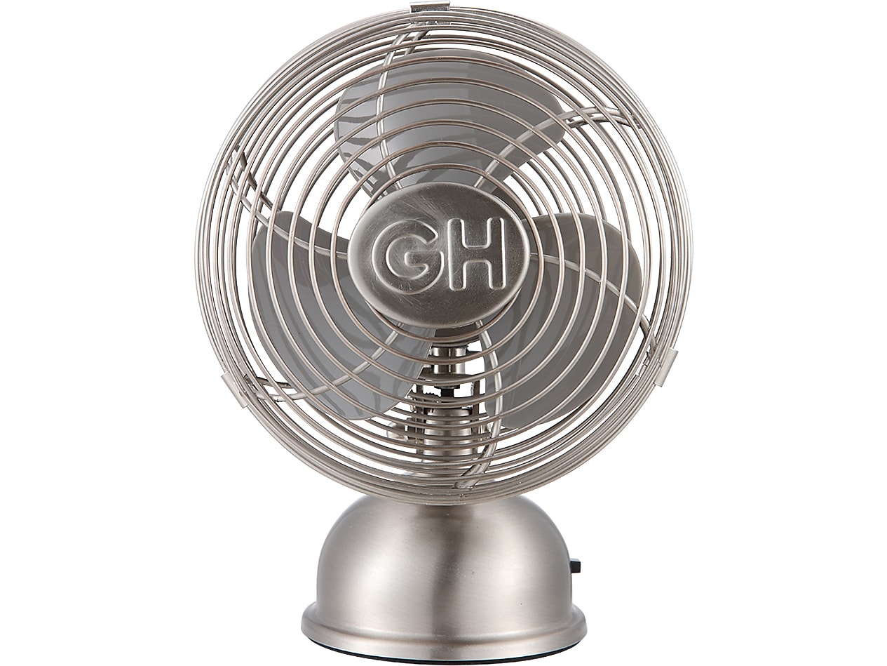 Good Housekeeping 5" Oscillating Desk Fan, 1-Speed, Silver (92512)