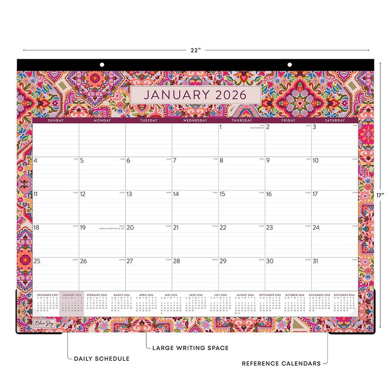 2026 Blue Sky Amalia 22" x 17" Monthly Desk Calendar (148773-26)