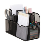 Mind Reader 10-Compartment Metal Countertop Organizer, Black (MESHCAD-BLK)