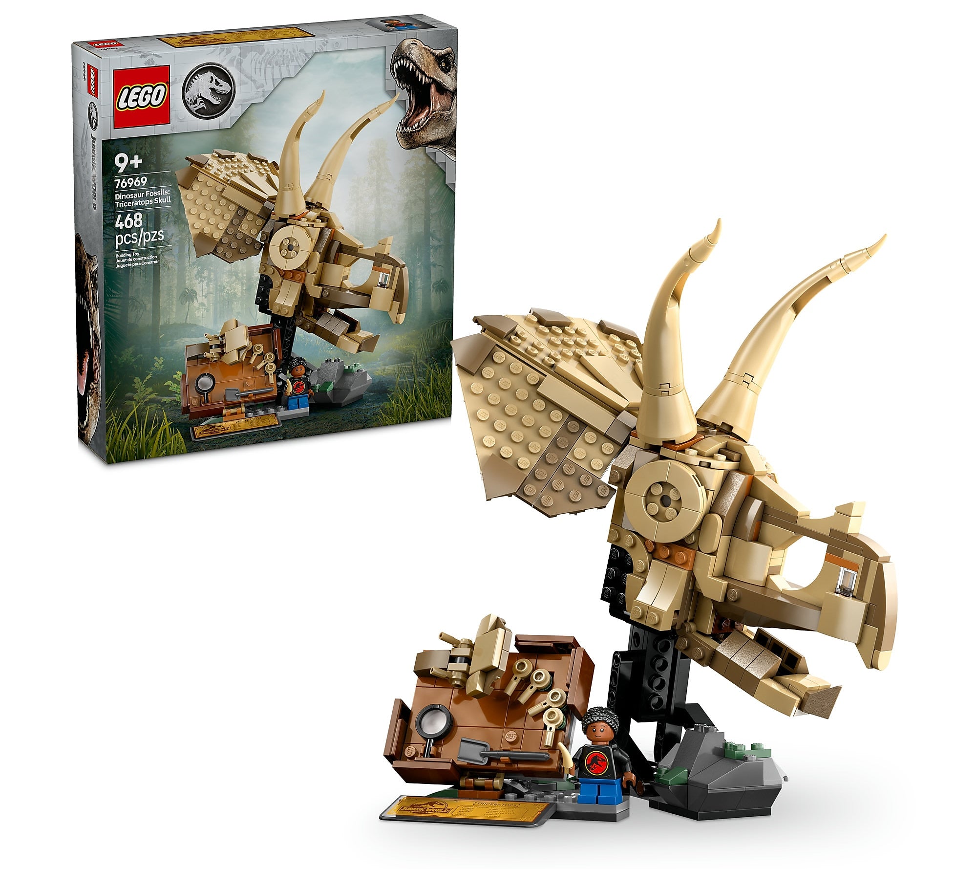 LEGO Jurassic World Dinosaur Fossils: Triceratops Skull, 468 Pieces (76969)