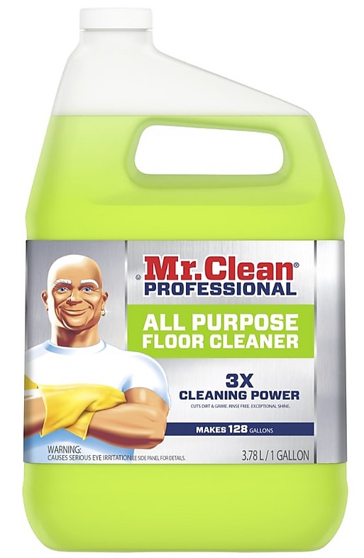 Mr. Clean Professional Liquid Concentrate All Purpose Floor Cleaner, Lemon Scent, 1 Gallon, 3/Carton (02621)